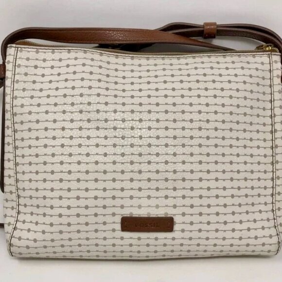 Fossil Devon Crossbody Shoulder Bag Purse Man Made Vegan Leather Sustainable - Picture 2 of 6